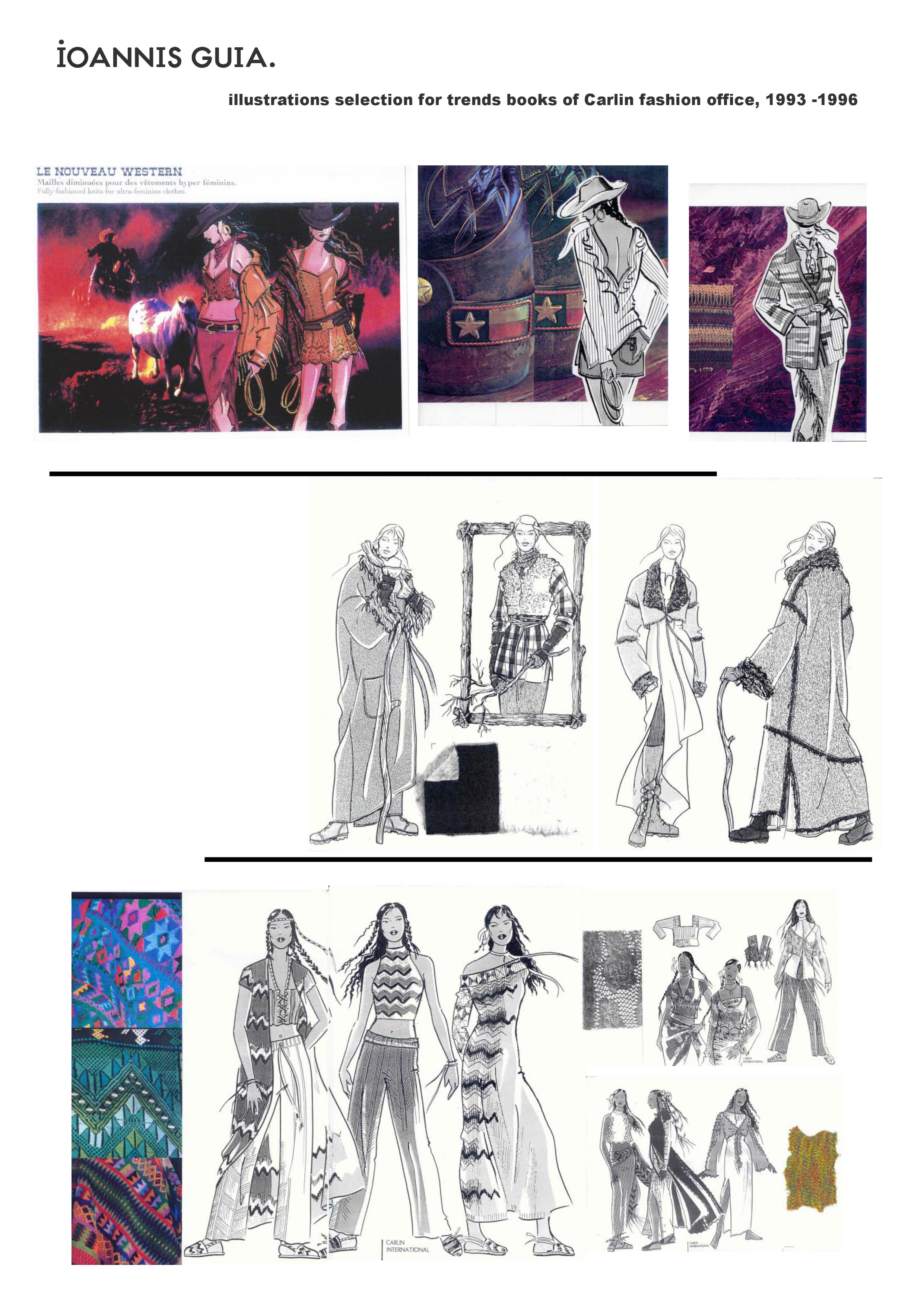 Illustrations for trends books of Carlin fashion office