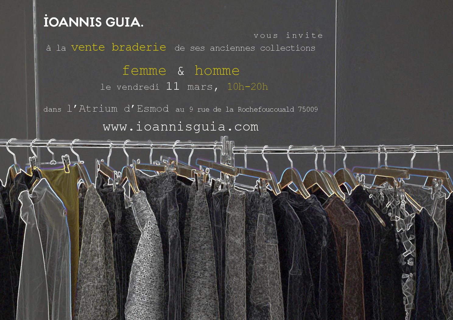 vente braderie Atrium ESMOD 11 mars